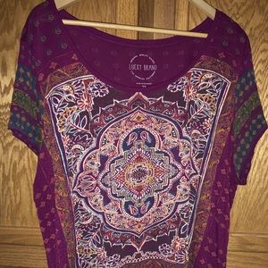 Lucky Brand bohemian multicolored Shirt 2XL Top